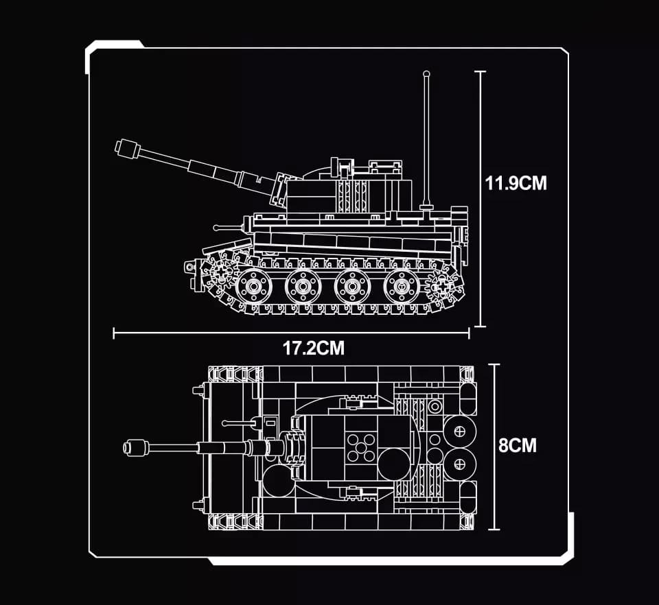 M0110P　AFM Sd Kfz 181 ティーガー1 主力戦車 457Blocks 89004_画像4