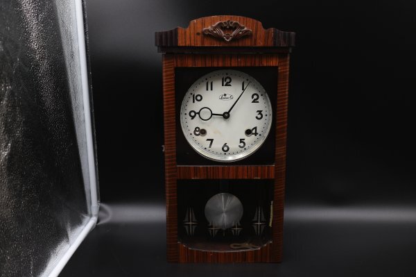 ジャンク品 Jakae ゼンマイ振り子時計 レトロ アンティーク 壁掛け時計の画像1