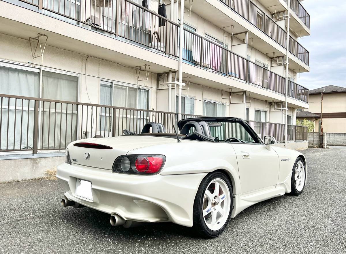 個人出品 S2000 タイプV AP1中期120系 オートローン可 走行3万キロ 検R7.2 純OPカラー VeilSideフルエアロキットワイスピX2装着モデル TE37の画像5