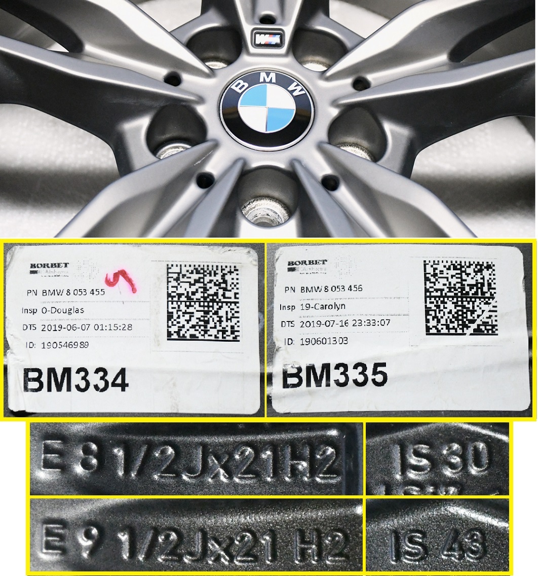 BMW X3 G01 X4 G02 M40 純正 スタイリング718M 21インチ 5H-PCD112 8.5J +30 / 9.5J +43 4本の画像7