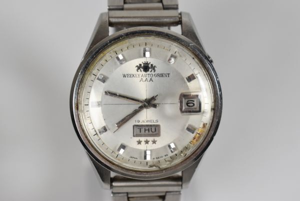 オリエント AAA 自動巻 19石 WEEKLY AUTO ORIENT メンズ腕時計の画像2
