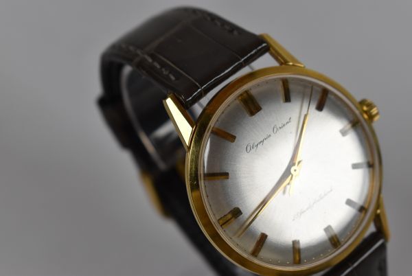 Olympia Orient オリエント 手巻き 23石 3針 アナログ 腕時計 シルバー文字盤 ゴールド ヴィンテージの画像8