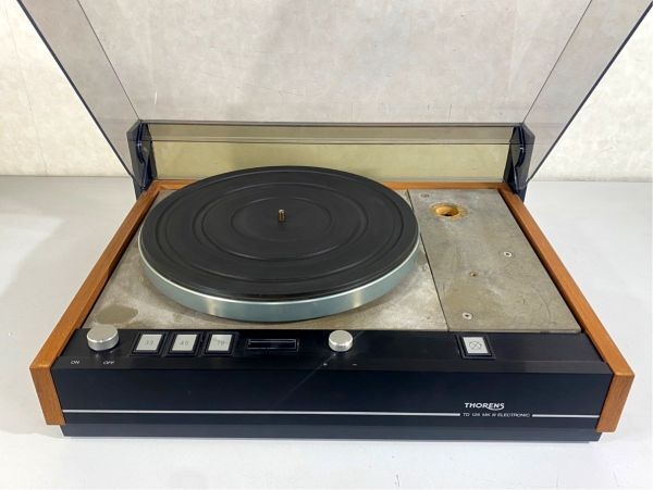 e8579 動作品 THORENS トーレンス TD126 MKIII TD126MK3 ターンテーブル TD-126 MK3 ゴムベルト付 50/60Hz共通の画像1