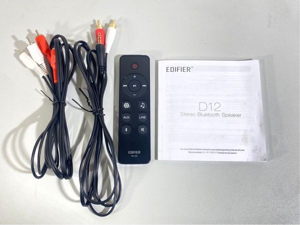 e8577 完動品 外観良好 EDIFIER エディファイアー D12 Bluetooth スピーカー 元箱/リモコン/取説/ケーブル付の画像8