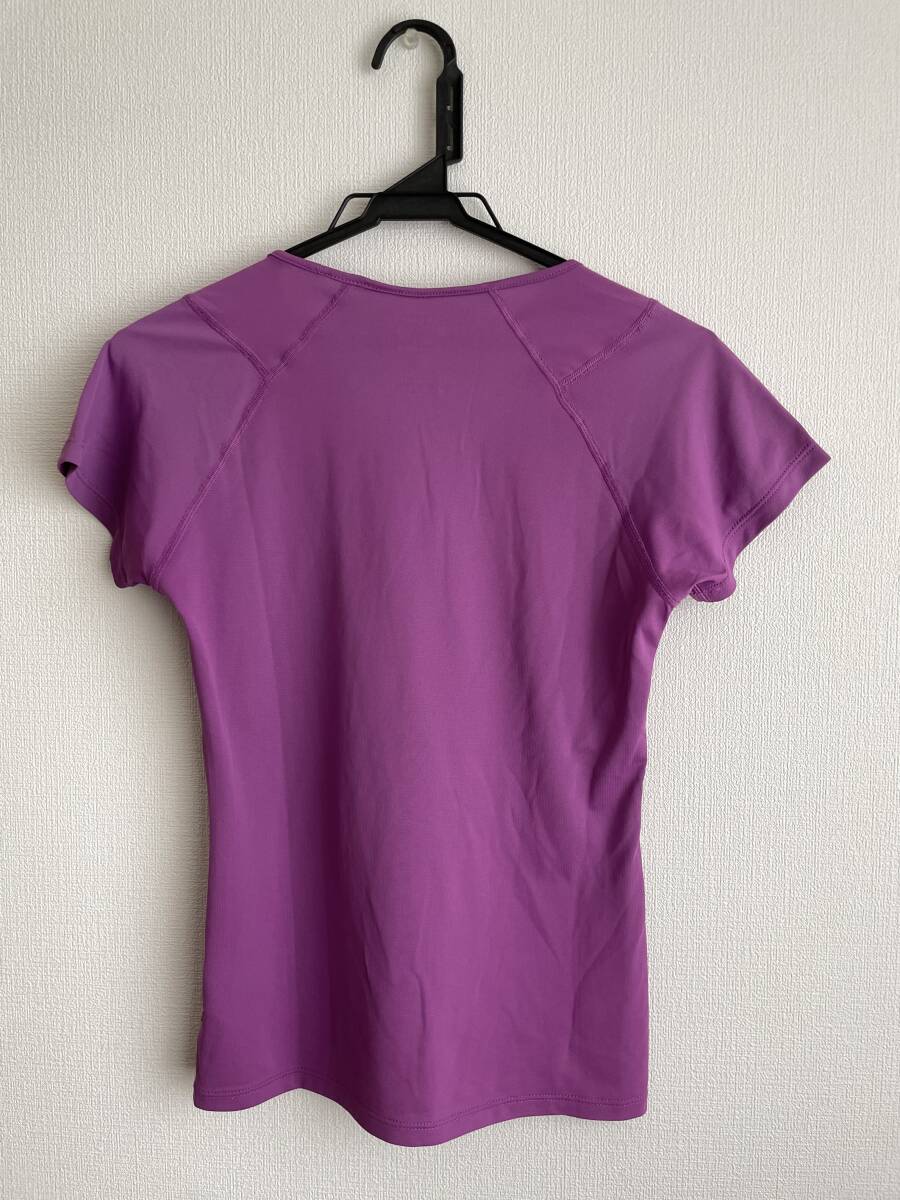  mountain hardware MOUN TAIN HARDWEAR lady's S purple short sleeves T-shirt 