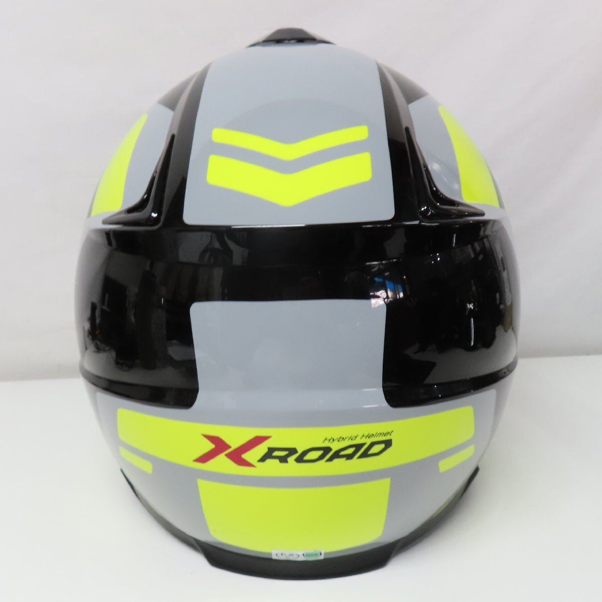 【中古美品】WINS JAPAN ウィンズジャパン X-ROAD2 FREE RIDE G20 オフロード フルフェイスヘルメット Lサイズ イエロー バイク 二輪_画像9