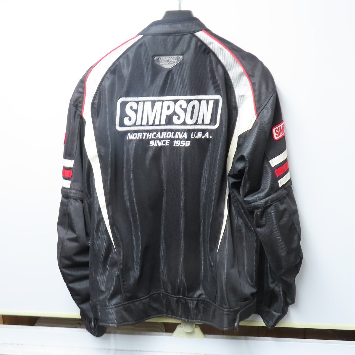 【中古美品】【正規品】SIMPSON シンプソン ライディング メッシュジャケット 4Lサイズ NORIX メンズ ウェア バイク 二輪 ツーリングの画像3