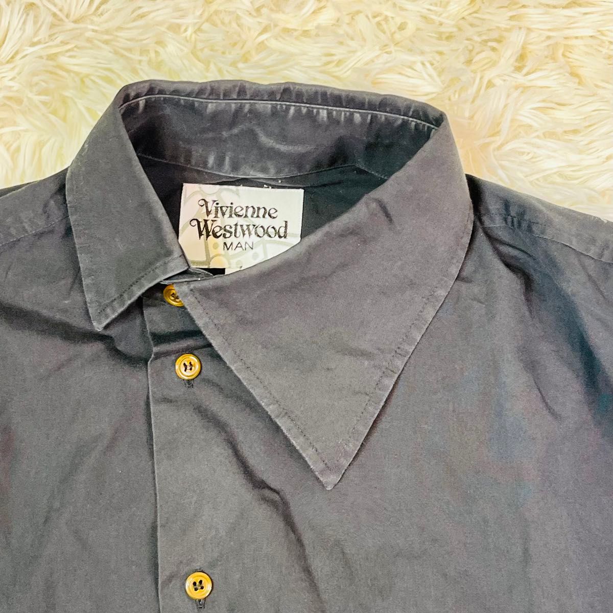 Vivienne Westwood  MAN ORBオジークラークシャツ　44 ワンポイント　オーブ