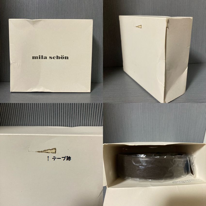 未使用 mila schon ベルト チョコ ローラーバックル 牛革 カーフ 日本製 ミラショーン milano 小物系 belt ビジネス 穴なし ヤマニの画像9