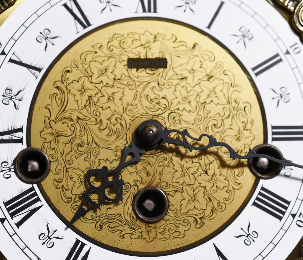 379 アンティーク 独逸製 キンツレー ウエストミンスターチャイム 置時計 動作品の画像5