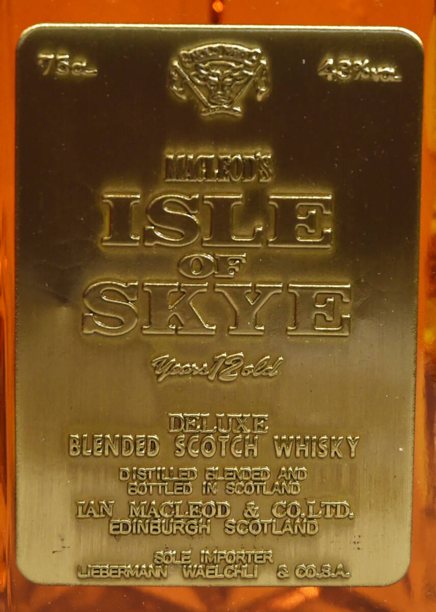 410 ヴィンテージ MACLEOD'S ISLE OF SKYE 12YEAR OLD 750ML 43° 未開封 元箱入_画像3