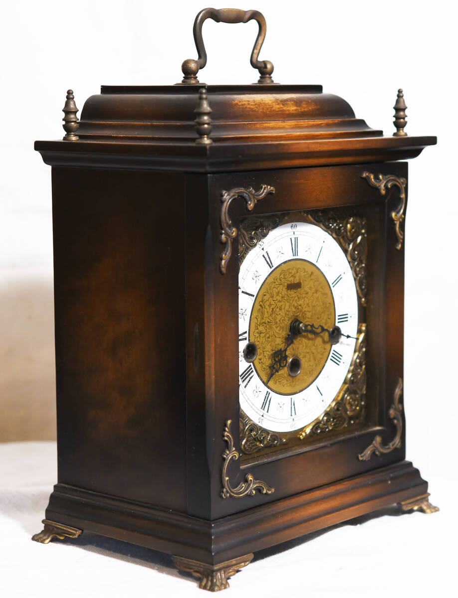 379 アンティーク 独逸製 キンツレー ウエストミンスターチャイム 置時計 動作品の画像6