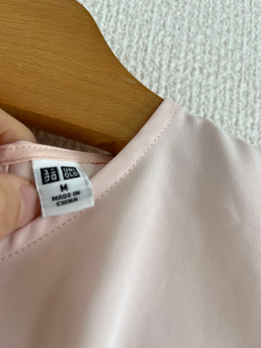 UNIQLO ブラウス　薄いピンク　半袖　Mサイズ トップス