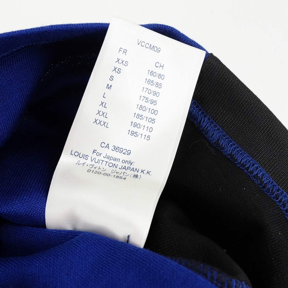 【未使用品】ルイヴィトン メッシュロゴ ヴァージルアブロー ジップアップ 半袖シャツ メンズ サイズS（170/90） コットン ブルー RM192M_画像8