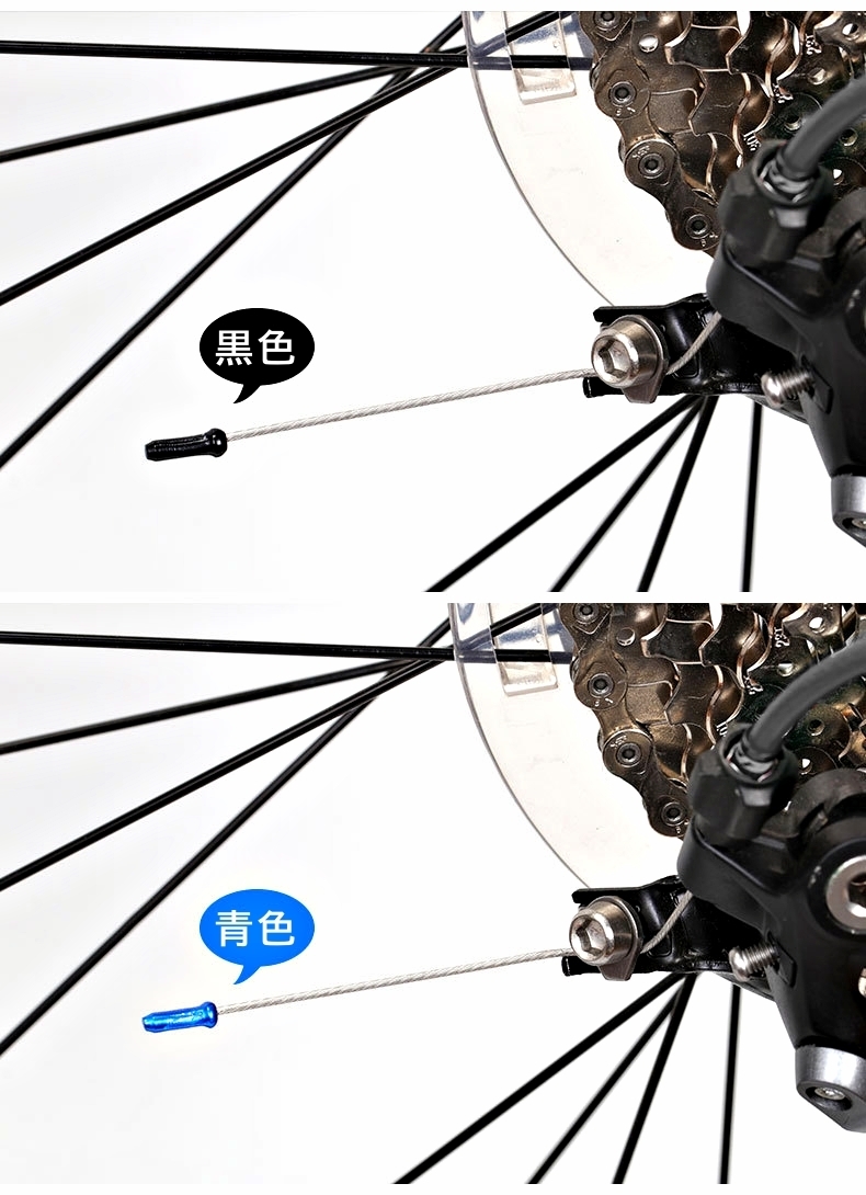 赤 自転車 ワイヤーエンドキャップ 10個セット インナー ブレーキ シフト 兼用 シフター 変速 ケーブル アウター 針金 修理 蓋 先端 末端_画像3
