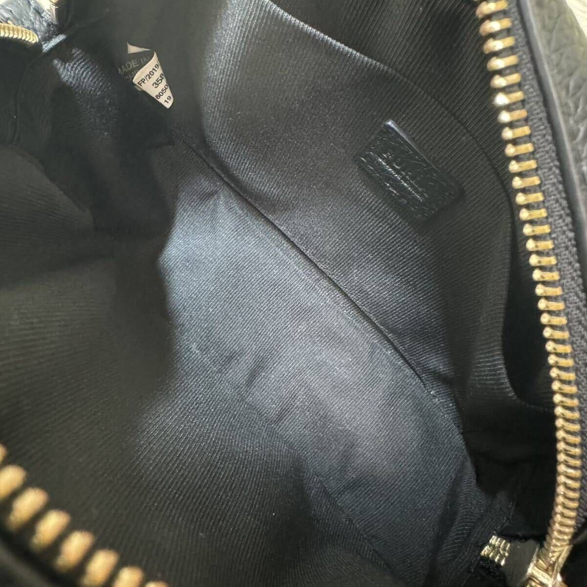1 jpy ~ hard-to-find # ultimate beautiful goods # Furla FURLAkala car laCARA KARA shoulder bag pochette leather black 290