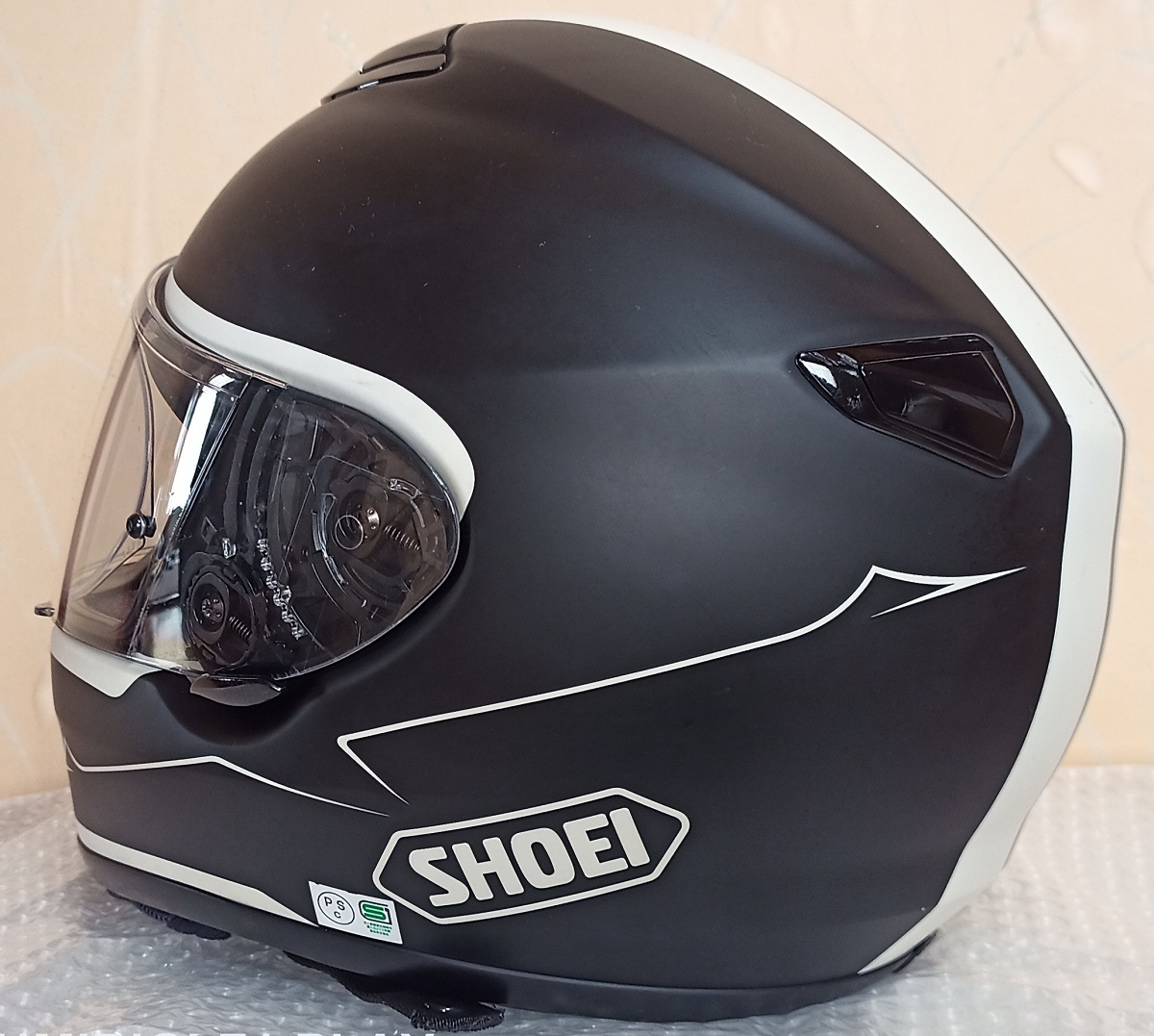 送料無料 おまけ付き SHOEI QWEST BLOODFLOW ショウエイ クエスト フルフェイスヘルメット Mサイズ バイク オートバイ motorcycle helmetの画像7
