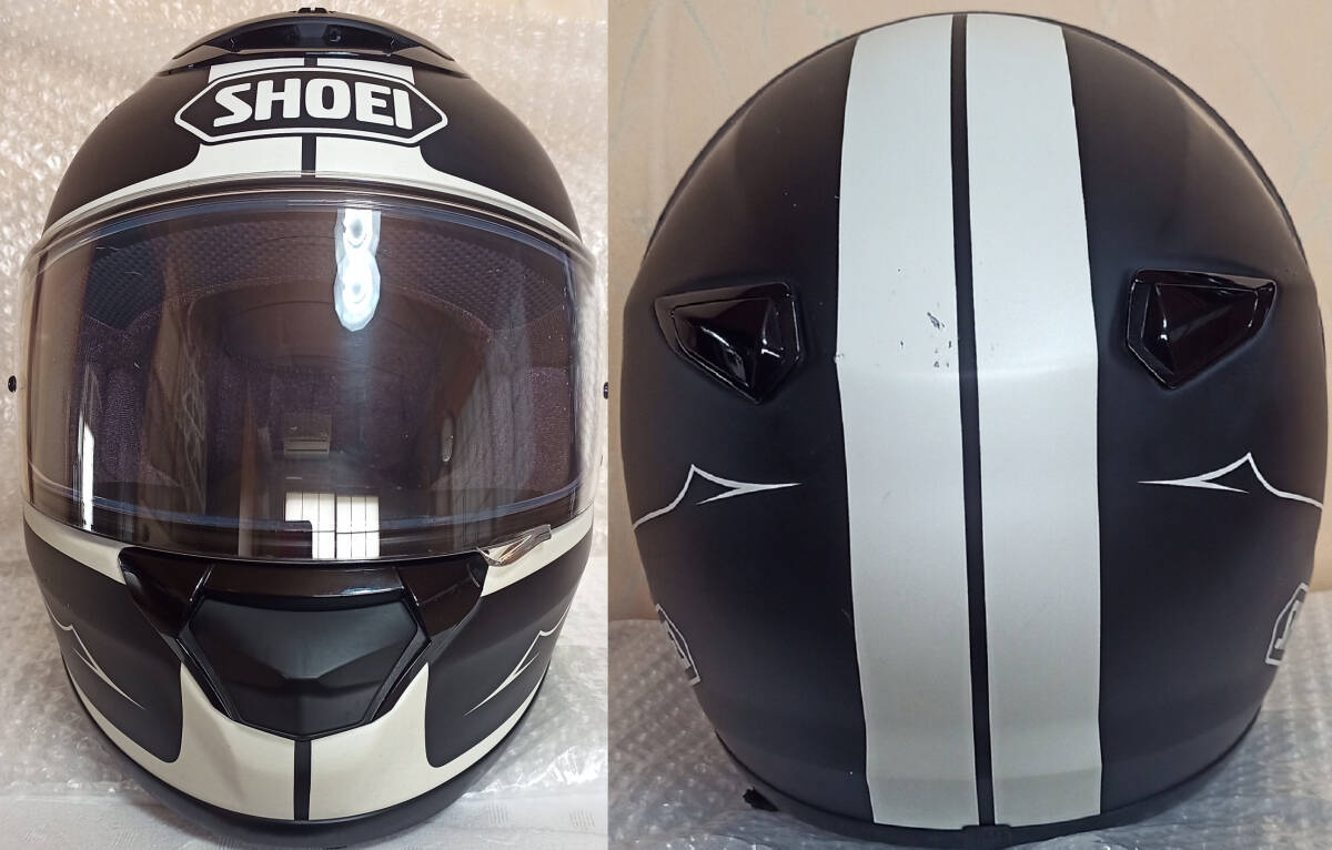 送料無料 おまけ付き SHOEI QWEST BLOODFLOW ショウエイ クエスト フルフェイスヘルメット Mサイズ バイク オートバイ motorcycle helmetの画像8