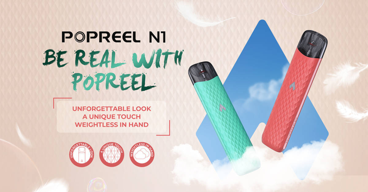 未使用品 UWELL POPREEL N1 Pod System 赤 2ml 10W Pod型 電子タバコ　Vape　ベイプ　小型　携帯　ユーウェル　スターターキット_画像4