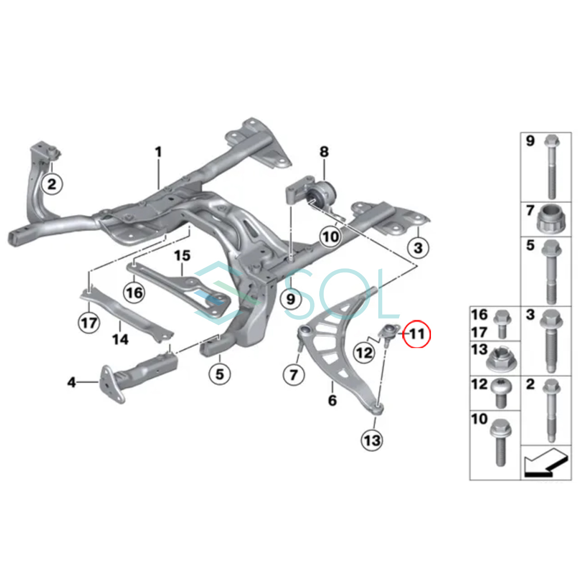 BMW MINI R60 R61 フロント ロアアーム ボールジョイント 左右共通 ワン クーパー クーパーD クーパーS クーパーSD JCW 31109803662_画像2