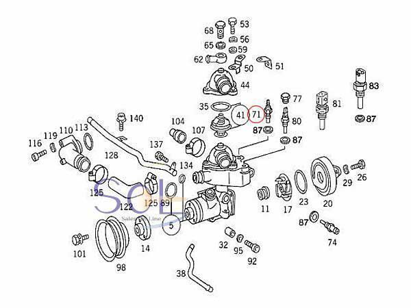 ベンツ W202 W638 R129 W463 クーラント 水温センサー G320 G500 SL500 SL600 V230 V280 C220 C280 0055422617 0055421017_画像2