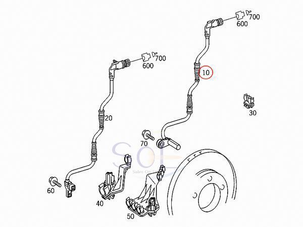 ベンツ R171 フロント ABSセンサー スピードセンサー 左右共通 SLK200 SLK280 SLK350 SLK55 2035400417 出荷締切18時_画像2