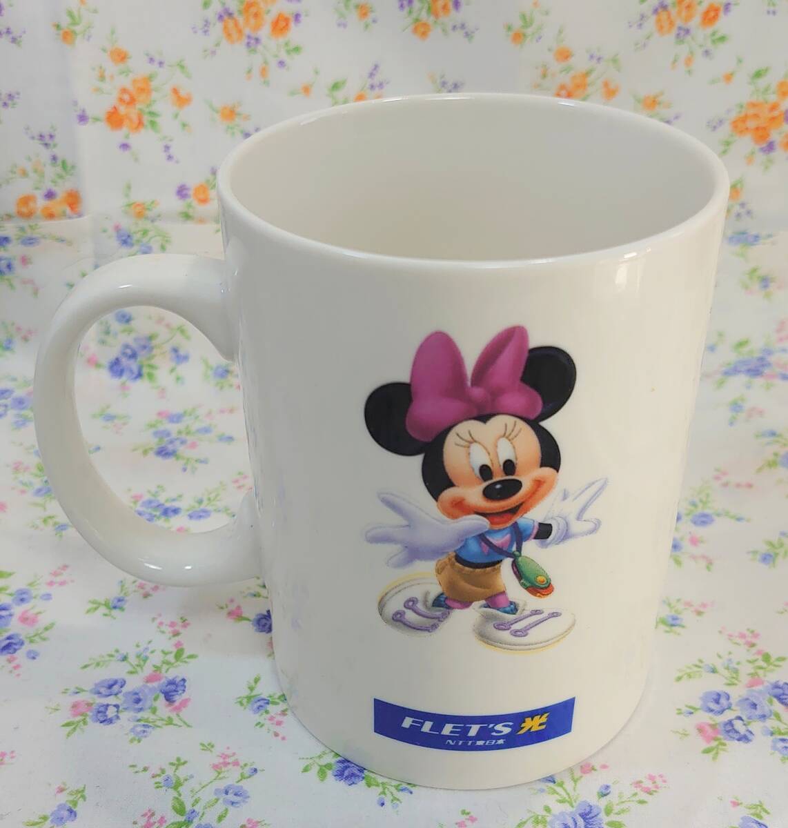 非売品[マグカップ]Disney/フレッツ光NTT東日本　ミッキーマウス＆ミニーマウス　ノベルティ品_画像2