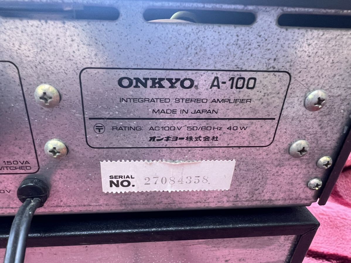 ONKYO オンキヨー A-100 ステレオアンプ TA-600 カセットテープデッキ オーディオ機器 音響機器 現状売り切り_画像6