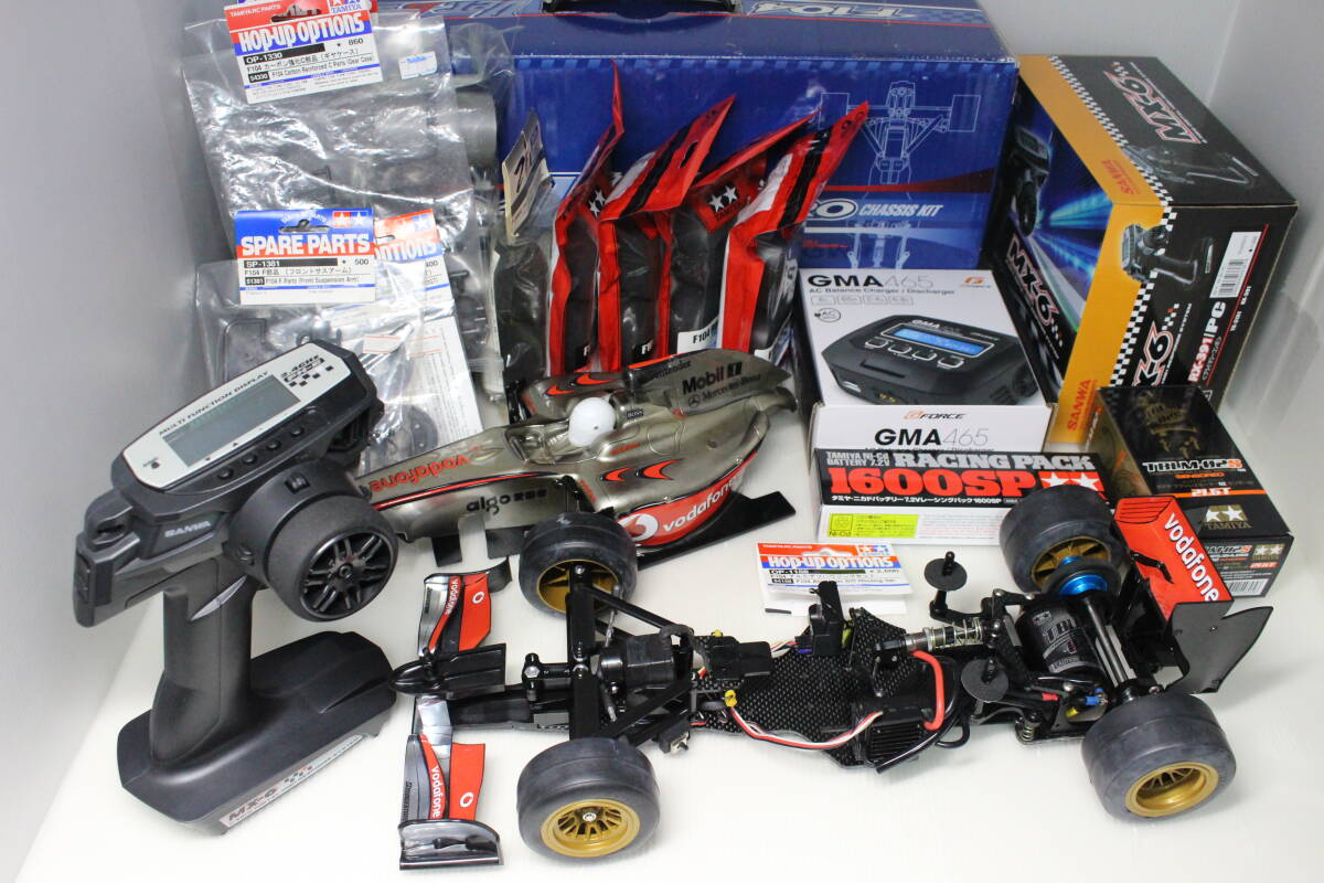 タミヤ F104 Ver.2 PRO 中古良品 ボディMP4/24 モーターTBLM-02S ESC TBLE-03S タミチャレ仕様 プロポ サンワMX-6 走行通電確認済 タミグラ_画像1