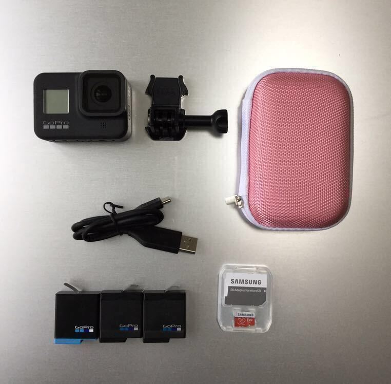 GoPro HERO8 BLACK CHDHX-801-FW 5 days rental *32GB SD card + battery ×3 piece * previous day put on * limited time trial plan!