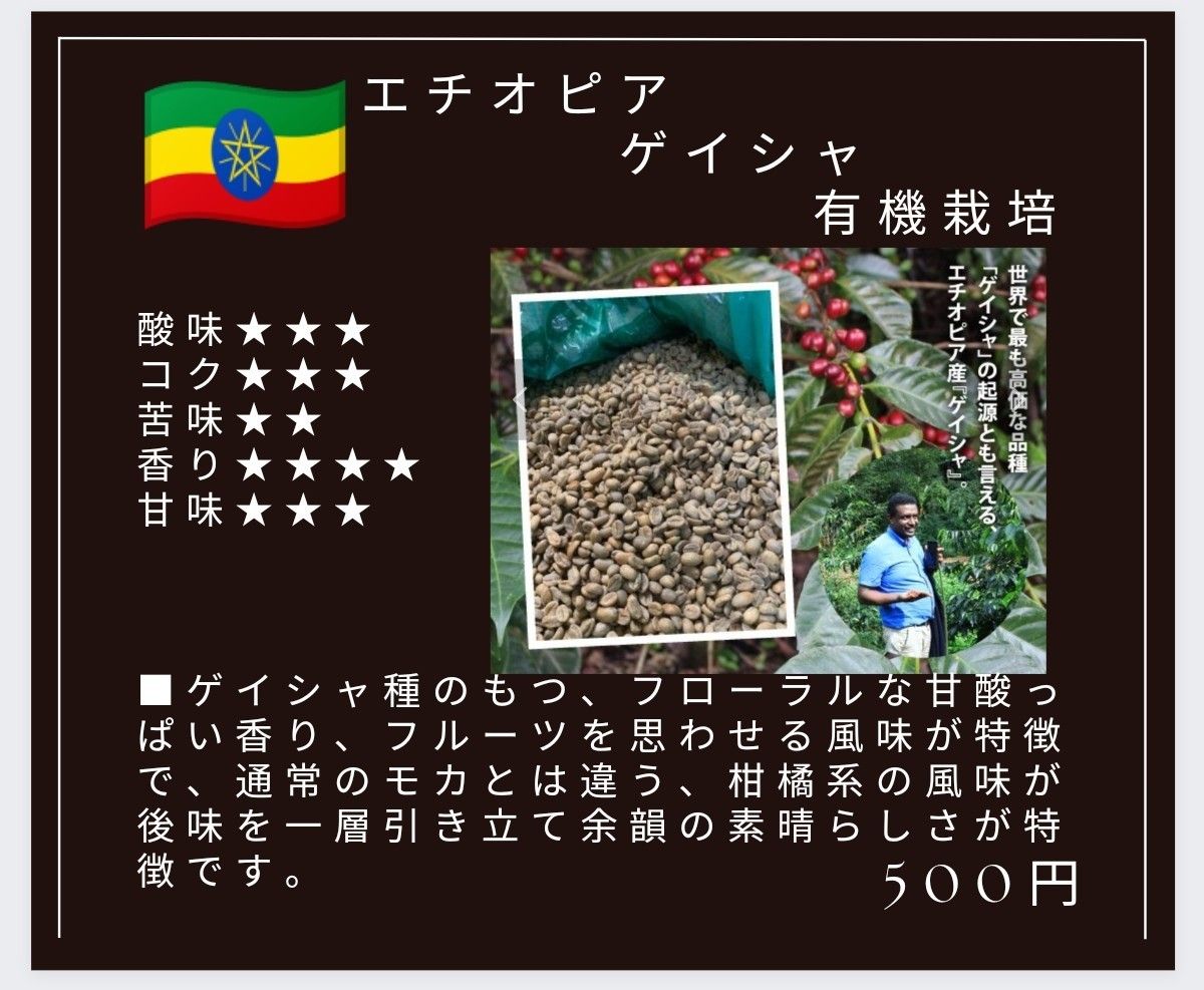 ①自家焙煎屋　珈琲豆　coffee　おまかせ２種類から4種類セット　500g