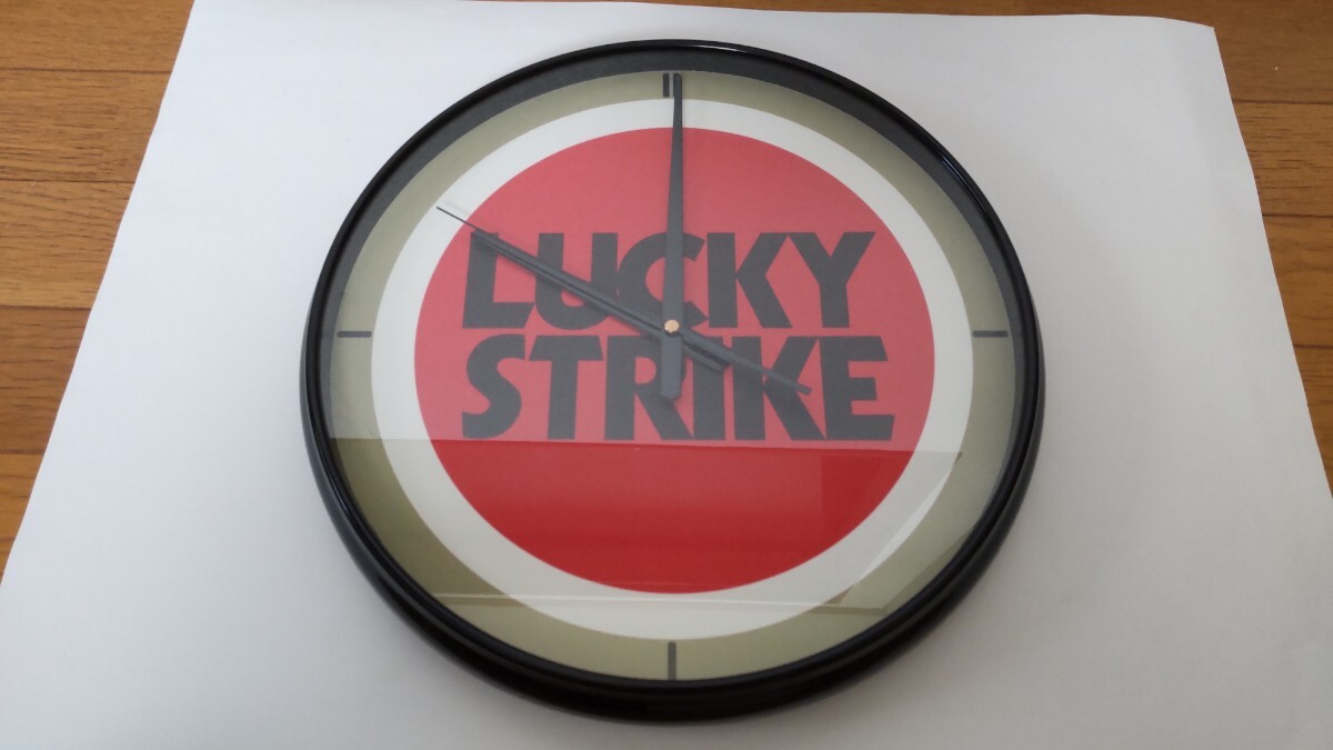即決 ラッキーストライク LUCKY STRIKE 掛け時計 動作品 世田谷ベースの画像1
