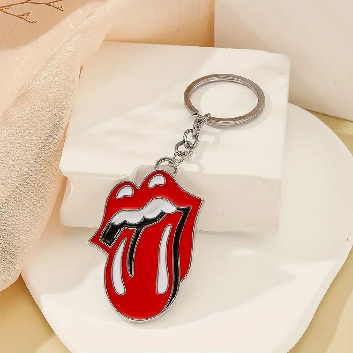 The Rolling Stones ローリング ストーンズ ロゴ キーホルダー  キーリング アメリカン雑貨 ロックバンド