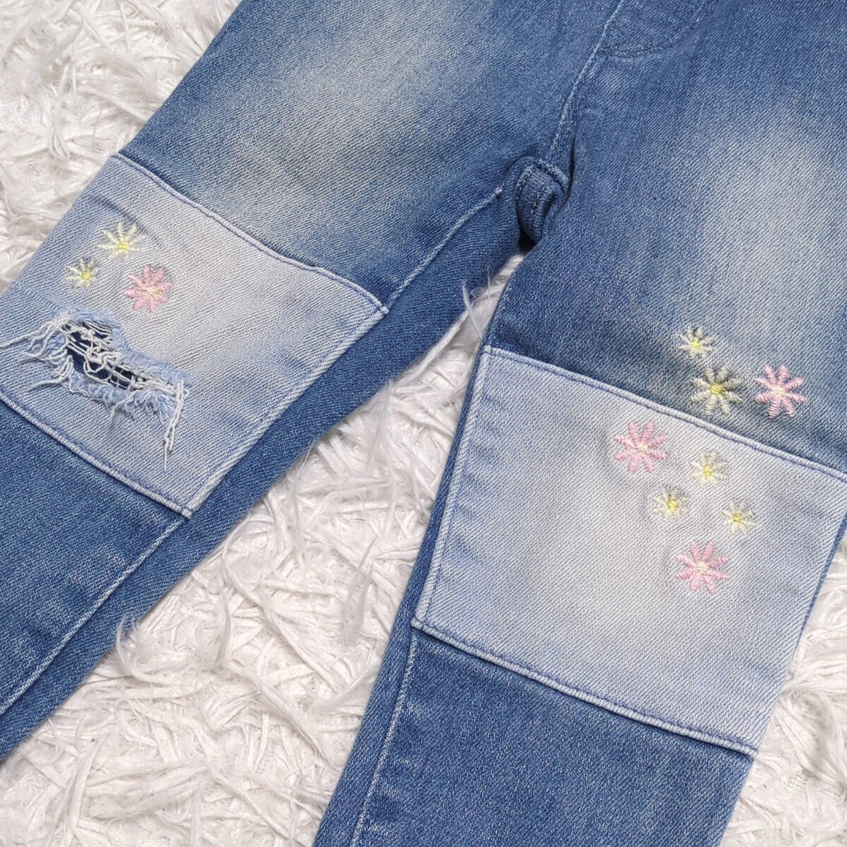 【送料無料】GAP DENIM ギャップデニム デニム ジーンズ パンツ 95cm 2year 刺繍 子供服の画像4