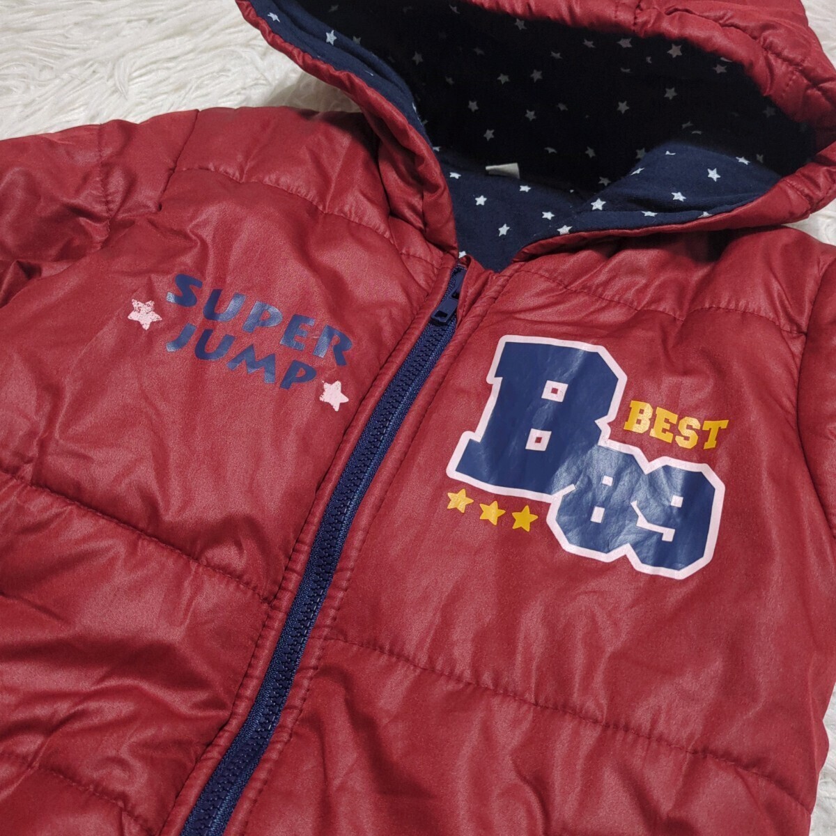 【送料無料】西松屋 雪遊び ジャンプスーツ 80cm 赤 ベビー 子供服の画像4