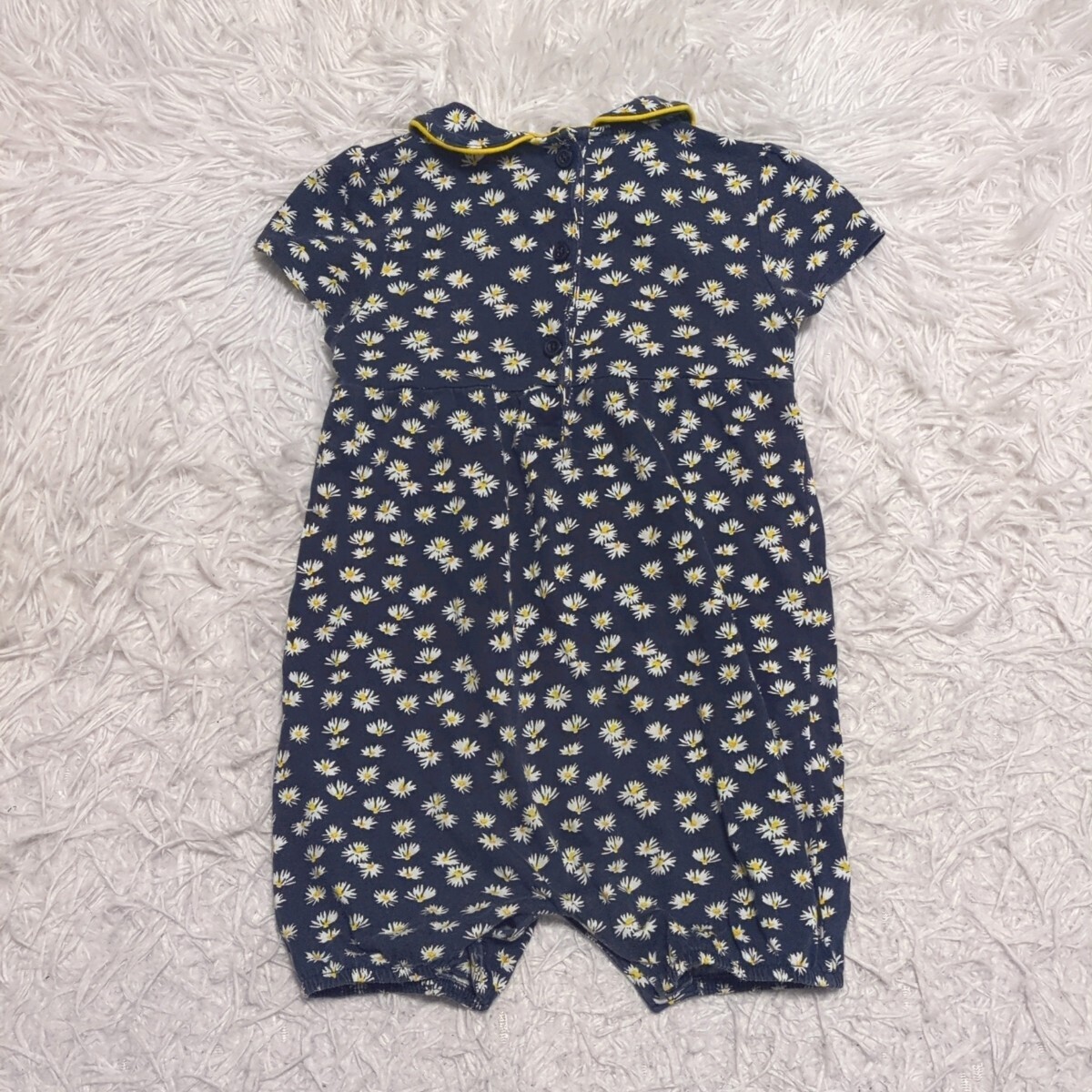 【送料無料】next baby  ネクスト 半袖 ロンパース 9-12month 80cmぐらい 小花柄 ネイビー 子供服の画像2
