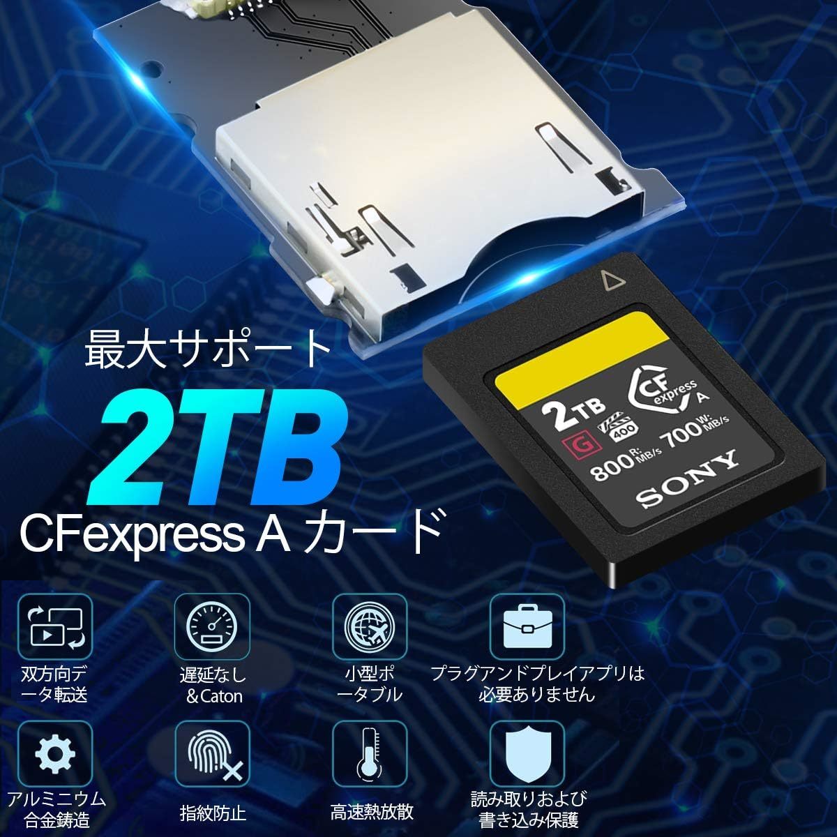 CFexpressタイプAリーダー ポータブル USB 3.1 Gen 2 CFexpressタイプAカードリーダー、Thunderbolt3ポート接続CFexpressリーダーサポート_画像5