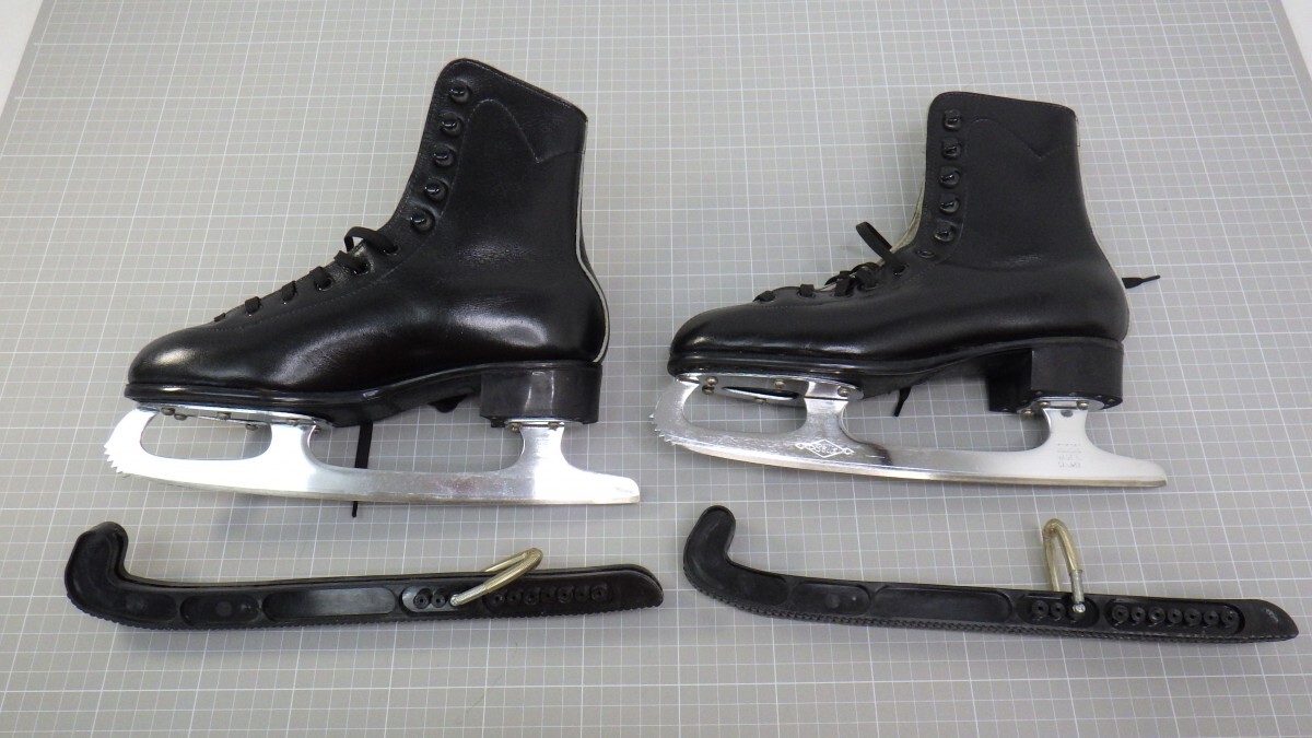 スケートシューズ PLAYER サイズ 23.5cm/エッジカバー付き/フィギュアスケートアイススケート 靴/黒 ブラック 80の画像5