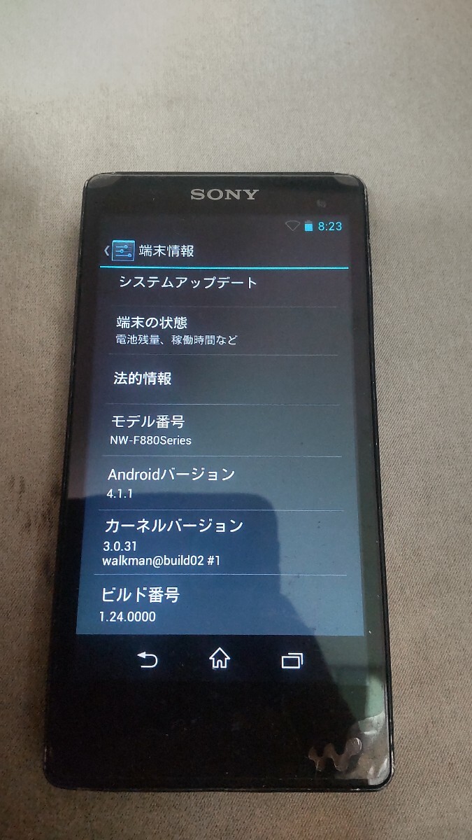 C1093 WALKMAN ウォークマン NW-F885 16GB SONY デジタル音楽プレーヤー 簡易確認＆簡易清掃＆初期化OK 現状品 送料無料 の画像5