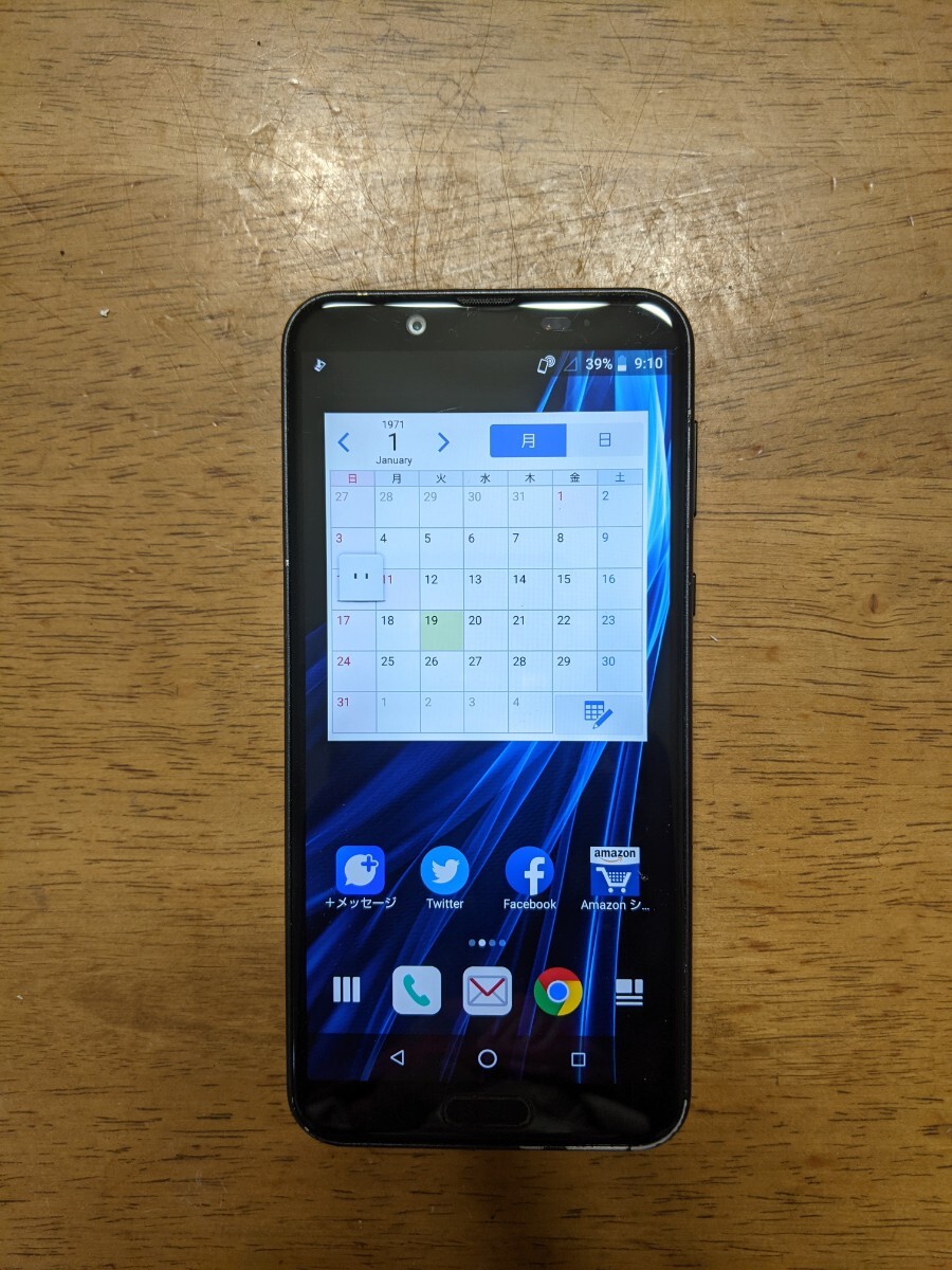 IY0878 docomo SIMフリー AQUOS sens2 SH-01L SHARP 4Gスマホ 簡易確認＆簡易清掃＆初期化OK 判定○ WebにてSIMロック解除受付手続済