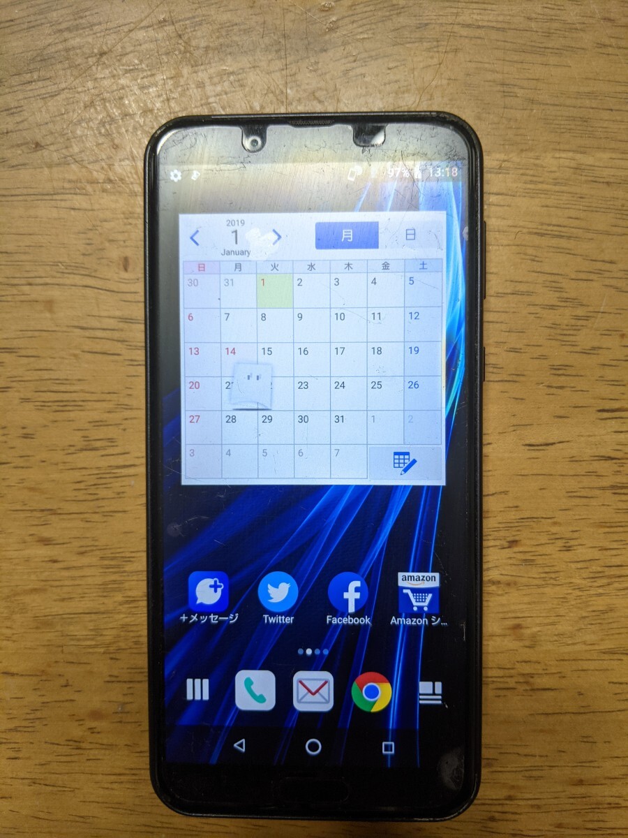 IY1095 docomo SIMフリー AQUOS sens2 SH-01L SHARP 4Gスマホ 簡易確認＆簡易清掃＆初期化OK 判定○ WebにてSIMロック解除受付手続済_画像2