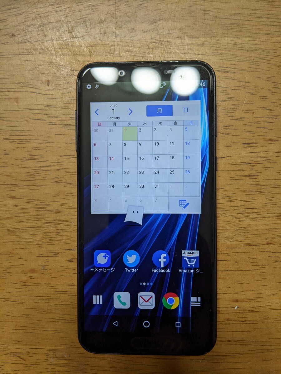 IY1097 docomo SIMフリー AQUOS sens2 SH-01L SHARP 4Gスマホ 簡易確認＆簡易清掃＆初期化OK 判定○ WebにてSIMロック解除受付手続済