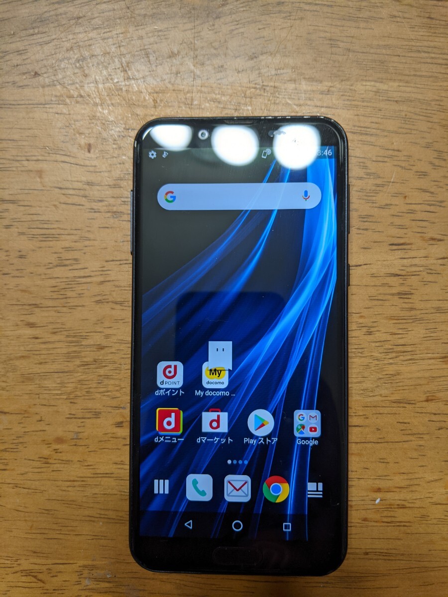 IY1097 docomo SIMフリー AQUOS sens2 SH-01L SHARP 4Gスマホ 簡易確認＆簡易清掃＆初期化OK 判定○ WebにてSIMロック解除受付手続済