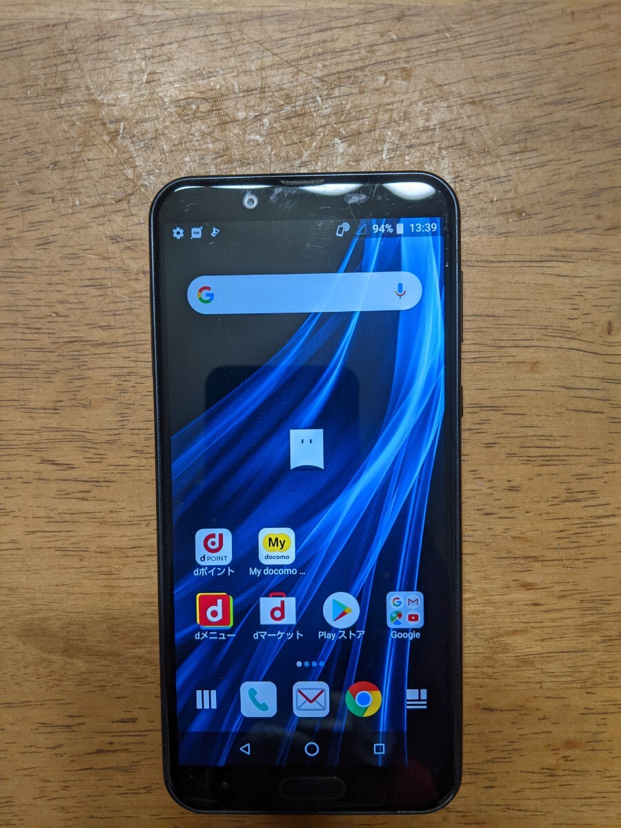 IY1114 docomo SIMフリー AQUOS sens2 SH-01L SHARP 4Gスマホ 簡易確認＆簡易清掃＆初期化OK 判定○ WebにてSIMロック解除受付手続済