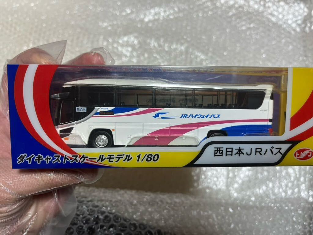 西日本JRバス 高速バス フェイスフルバス ダイキャストスケールモデル トレーン スケール1/80 ミニカー_画像1