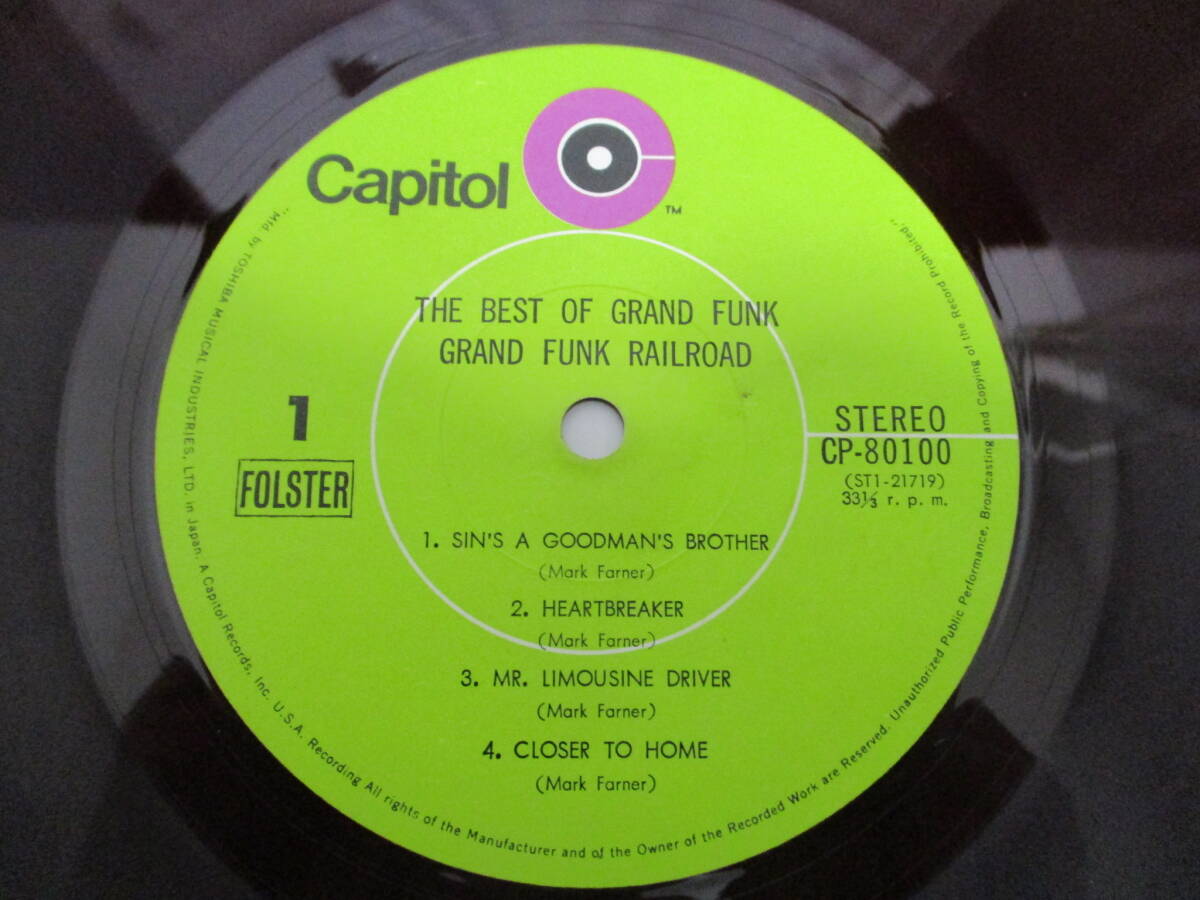 Grand Funk Railroad - The Best Of ベスト・オブ グランド・ファンク 国内盤 初回 LP 1970年 帯付 赤盤の画像5