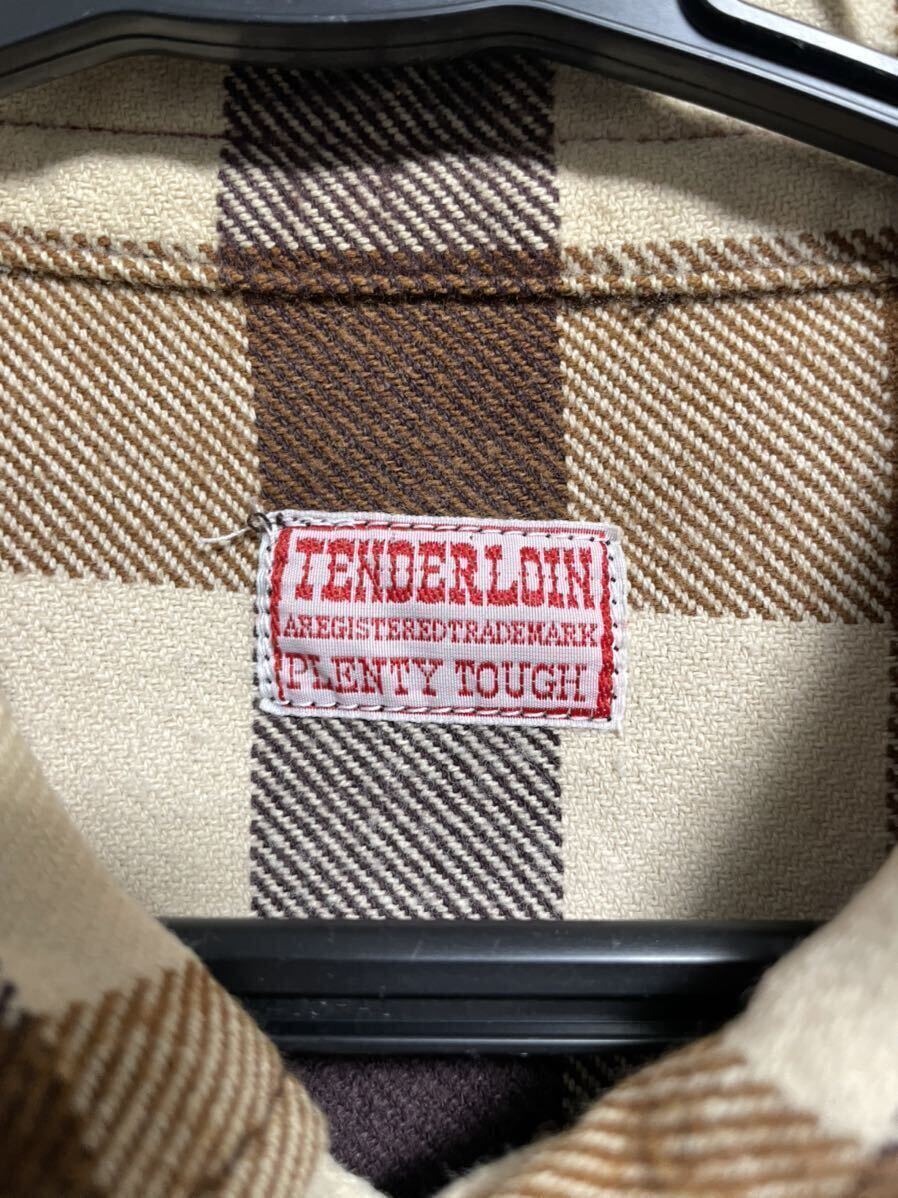 テンダーロイン TENDERLOIN ヘビーフランネルシャツ S_画像3