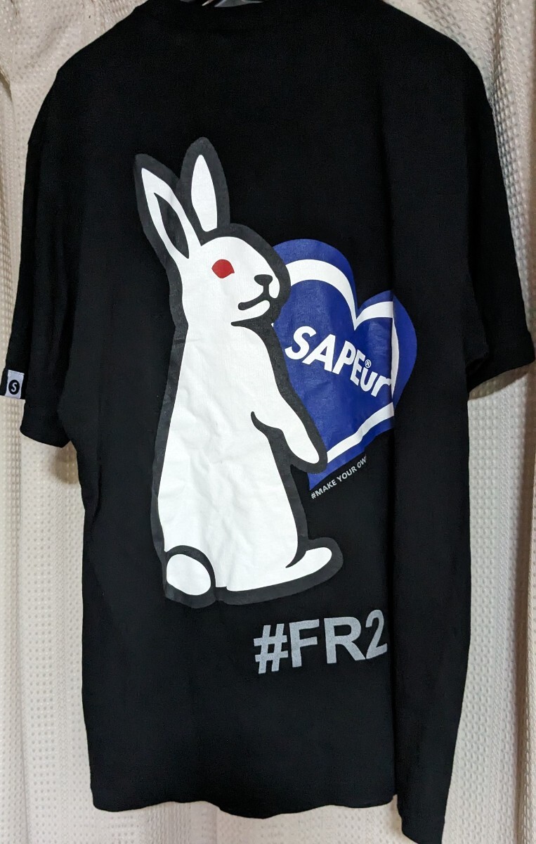 1円〜 サプール FR2 コラボ Ｔシャツ うさぎ ハート ブルー レア SAPEur エフアールツーの画像1