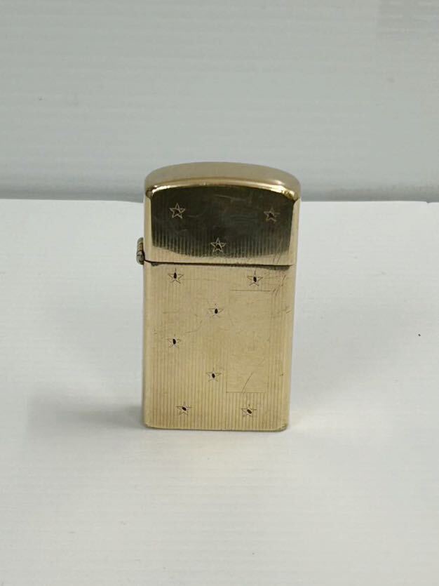 希少 Zippo ジッポー スリム 10K GF オイルライター 筆記体 1958年製 ・・・・ ・・・・ 火花確認済み コレクター放出品_画像1