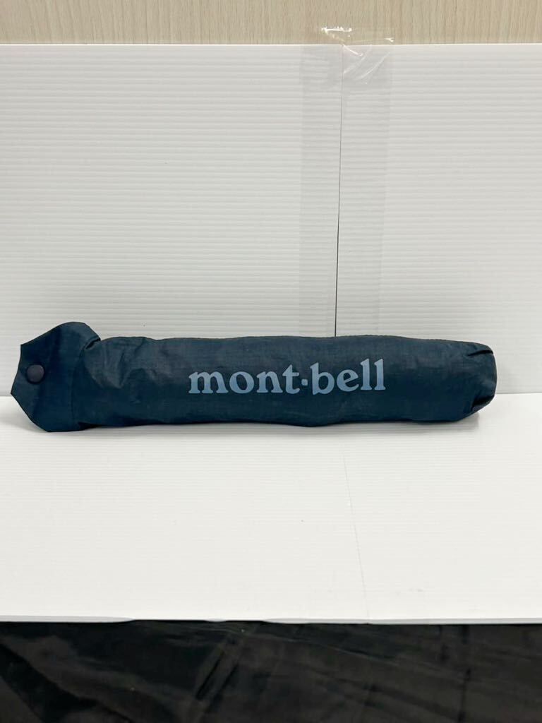 美品 mont-bell モンベル 折りたたみ傘 紺系 収納袋付き